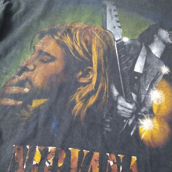Vintage Nirvana Band Tee Iron Maiden Tag Single Stitch Medium/Large - Picture 2 of 5